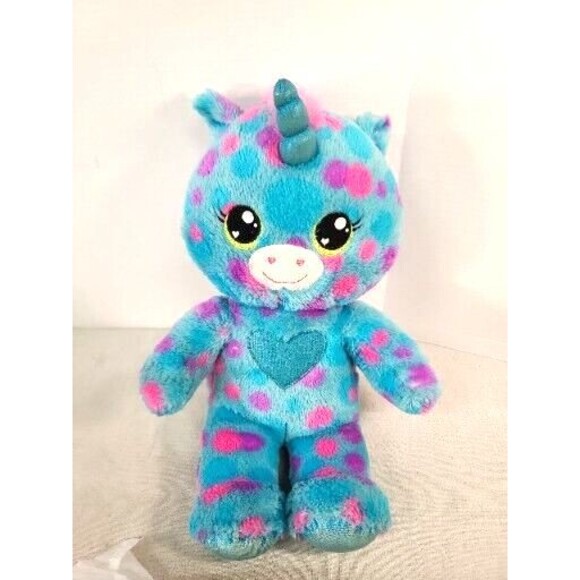Build A Bear Heartables Unicorn Land Bubbles W/ Blue Heart Plush 17" - Picture 1 of 4